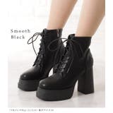 厚底ハイヒールレースアップブーツ 女性 レディース | レースレディース  | 詳細画像3 