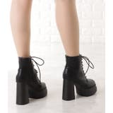 厚底ハイヒールレースアップブーツ 女性 レディース | レースレディース  | 詳細画像7 