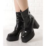 レザー調厚底チャンキーショートブーツ 女性 レディース | レースレディース | 詳細画像10