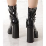 レザー調厚底チャンキーショートブーツ 女性 レディース | レースレディース | 詳細画像12