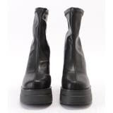 レザー調厚底チャンキーショートブーツ 女性 レディース | レースレディース | 詳細画像15