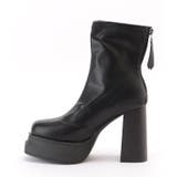 レザー調厚底チャンキーショートブーツ 女性 レディース | レースレディース | 詳細画像18