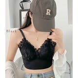 花柄レースワイヤレスブラジャー レディース ハーフトップ | レースレディース | 詳細画像17