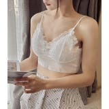 花柄レースワイヤレスブラジャー レディース ハーフトップ | レースレディース | 詳細画像8