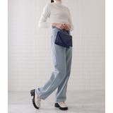 ハイウエストウォッシュドワイドデニム 女性 レディース | レースレディース  | 詳細画像5 