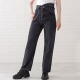 ハイウエストレイヤードワイドデニムパンツ 女性 レディース | レースレディース  | 詳細画像1 