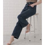 ハイウエストレイヤードワイドデニムパンツ 女性 レディース | レースレディース  | 詳細画像8 