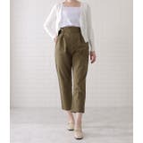 ハイウエストベルト付きクロップドパンツ 女性 レディース | レースレディース  | 詳細画像9 