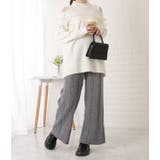 ケーブル柄ワイドニットロングパンツ 女性 レディース | レースレディース  | 詳細画像10 