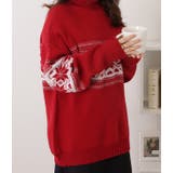 ノルディック柄タートルネックニットプルオーバー 女性 レディース | レースレディース  | 詳細画像12 