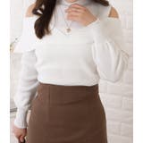 オフショル風カットアウトニットプルオーバー 女性 レディース | レースレディース  | 詳細画像4 