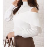 オフショル風カットアウトニットプルオーバー 女性 レディース | レースレディース  | 詳細画像9 