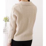 ケーブル柄ハーフジップニットプルオーバー 女性 レディース | レースレディース  | 詳細画像13 