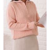 ケーブル柄ハーフジップニットプルオーバー 女性 レディース | レースレディース  | 詳細画像17 