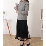 ケーブル柄ハーフジップニットプルオーバー 女性 レディース | レースレディース  | 詳細画像8 