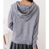 フード付コンパクトゆるニットジップパーカー 女性 レディース | レースレディース | 詳細画像12