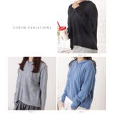 フード付コンパクトゆるニットジップパーカー 女性 レディース | レースレディース | 詳細画像2