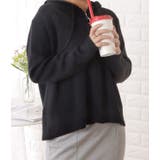 フード付コンパクトゆるニットジップパーカー 女性 レディース | レースレディース | 詳細画像4