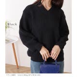 Vネックゆるニットローゲージプルオーバー 女性 レディース | レースレディース | 詳細画像3