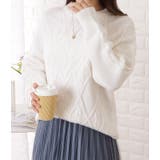 ケーブル柄ボリュームスリーブニットプルオーバー 女性 レディース | レースレディース | 詳細画像4