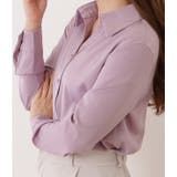 サテン調ベーシックスキッパーカラーブラウス 女性 レディース | レースレディース  | 詳細画像12 
