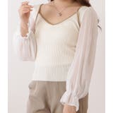 シフォンドッキングキャンディニットトップス 女性 レディース | レースレディース  | 詳細画像11 