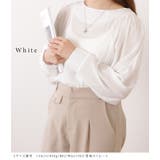 タック入りボリュームスリーブクルーネックブラウス 女性 レディース | レースレディース  | 詳細画像13 