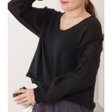 ドロップショルダーゆるシルエットクロップドニットトップス 女性 レディース | レースレディース  | 詳細画像6 