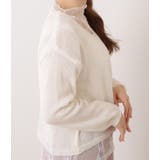 ドロップショルダーゆるシルエットクロップドニットトップス 女性 レディース | レースレディース  | 詳細画像9 