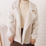 ボア付きフェイクムートンテーラード風ジャケット 女性 レディース | レースレディース  | 詳細画像1 