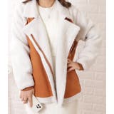 ボア付きフェイクムートンテーラード風ジャケット 女性 レディース | レースレディース  | 詳細画像13 