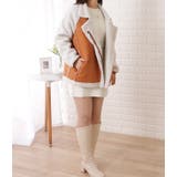 ボア付きフェイクムートンテーラード風ジャケット 女性 レディース | レースレディース  | 詳細画像14 