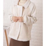 ボア付きフェイクムートンテーラード風ジャケット 女性 レディース | レースレディース  | 詳細画像6 