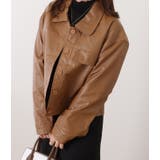 ショート丈オーバーサイズフェイクレザージャケット 女性 レディース | レースレディース  | 詳細画像12 