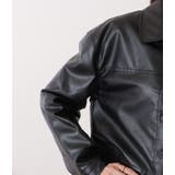 ショート丈オーバーサイズフェイクレザージャケット 女性 レディース | レースレディース  | 詳細画像18 