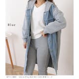 デニムドッキングフーデットスウェットコート 女性 レディース | レースレディース  | 詳細画像2 