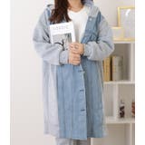 デニムドッキングフーデットスウェットコート 女性 レディース | レースレディース  | 詳細画像9 