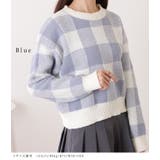 ギンガムチェック柄クロップドニットプルオーバー 女性 レディース | レースレディース | 詳細画像13