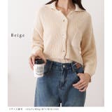 コンパクト衿付きニット長袖カーディガン 女性 レディース | レースレディース  | 詳細画像3 