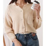 コンパクト衿付きニット長袖カーディガン 女性 レディース | レースレディース  | 詳細画像7 