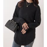 ラウンド裾スリットロングニットプルオーバー 女性 レディース | レースレディース  | 詳細画像5 