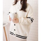 配色ラインVネックスクールカーディガン 女性 レディース | レースレディース  | 詳細画像6 