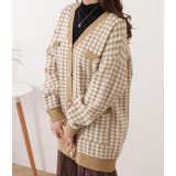 ボタン付き千鳥格子柄ジャケットライクカーディガン 女性 レディース | レースレディース  | 詳細画像10 