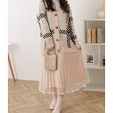 チェック柄オーバーサイズニットカーディガン 女性 レディース | レースレディース  | 詳細画像11 