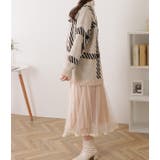 チェック柄オーバーサイズニットカーディガン 女性 レディース | レースレディース  | 詳細画像14 