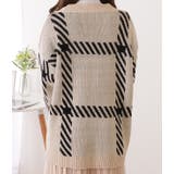 チェック柄オーバーサイズニットカーディガン 女性 レディース | レースレディース  | 詳細画像16 