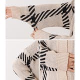 チェック柄オーバーサイズニットカーディガン 女性 レディース | レースレディース  | 詳細画像18 