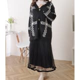 チェック柄オーバーサイズニットカーディガン 女性 レディース | レースレディース  | 詳細画像4 