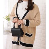配色ラインゆるニットVネックカーディガン 女性 レディース | レースレディース  | 詳細画像11 