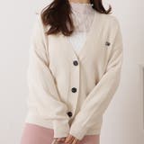 シンプルVネックフレアニットカーディガン 女性 レディース | レースレディース | 詳細画像1